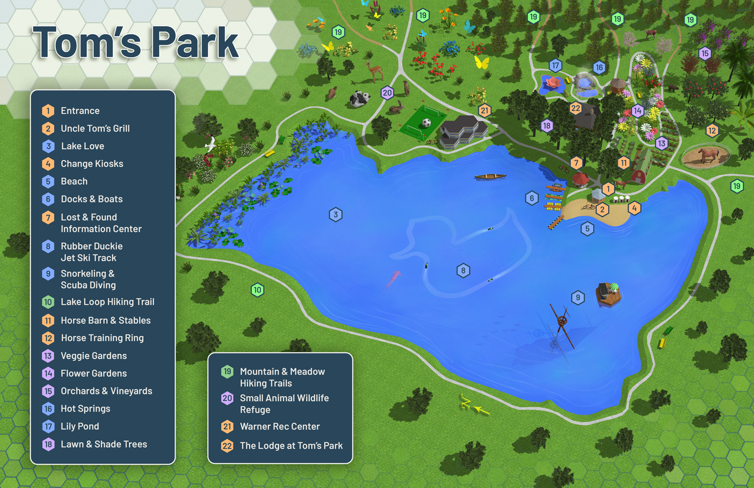Tom's Park Map