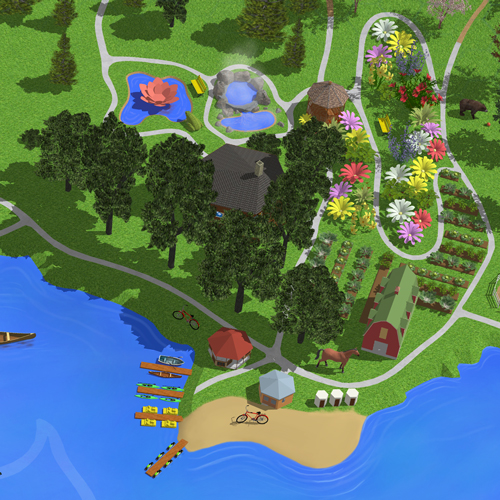 Cropped view of map
