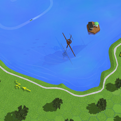 Cropped view of map