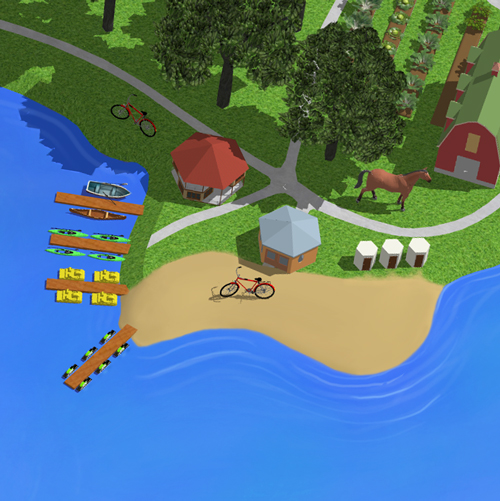 Cropped view of map